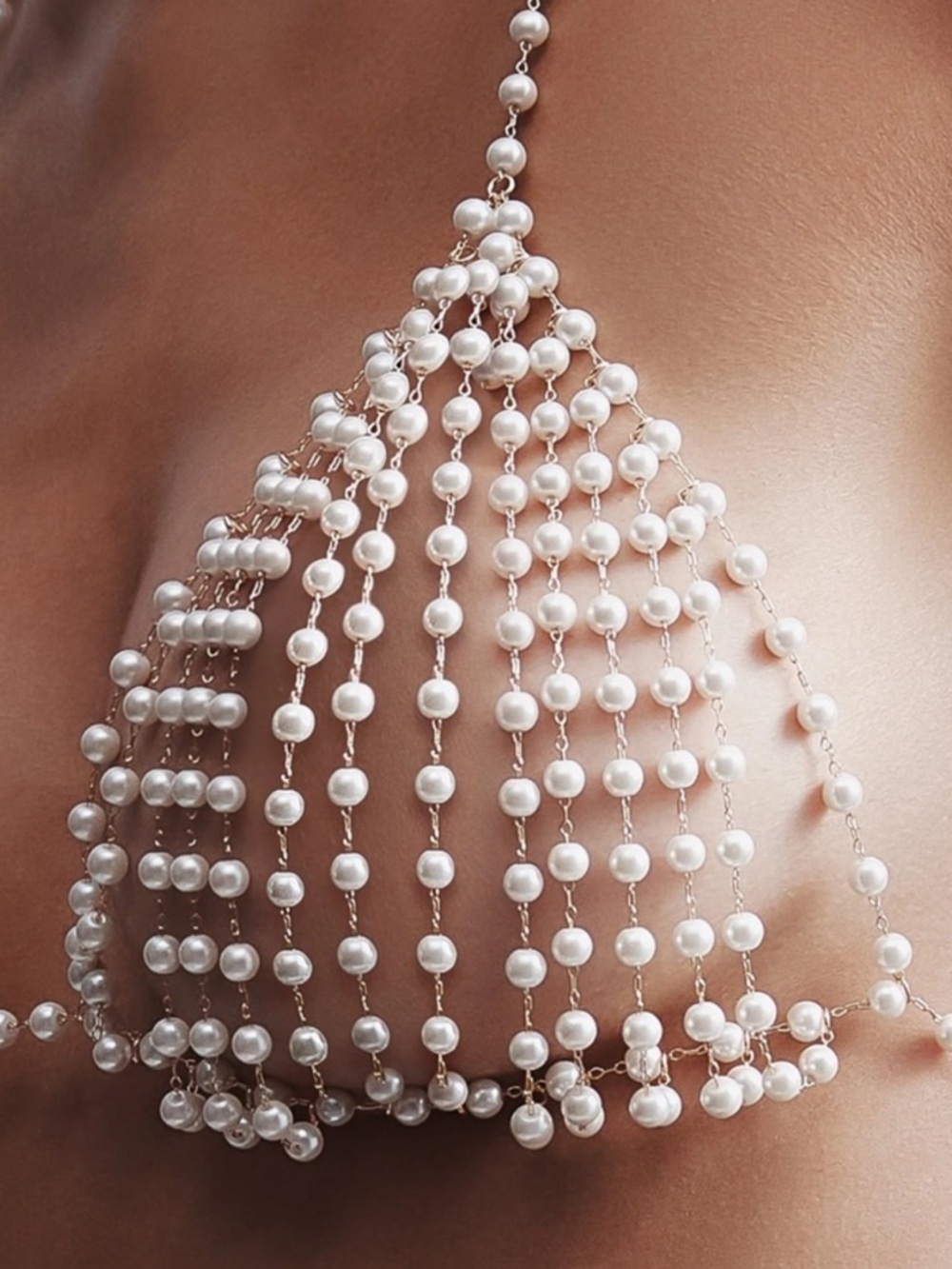 Bluebella Imitation Pearl Halter Bralette - Picture 2 of 5